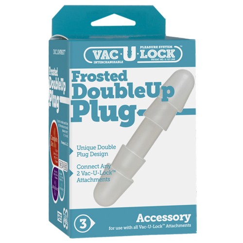 Plug Doble Frosted Vac-U-Lock - Accesorio de Placer Dual