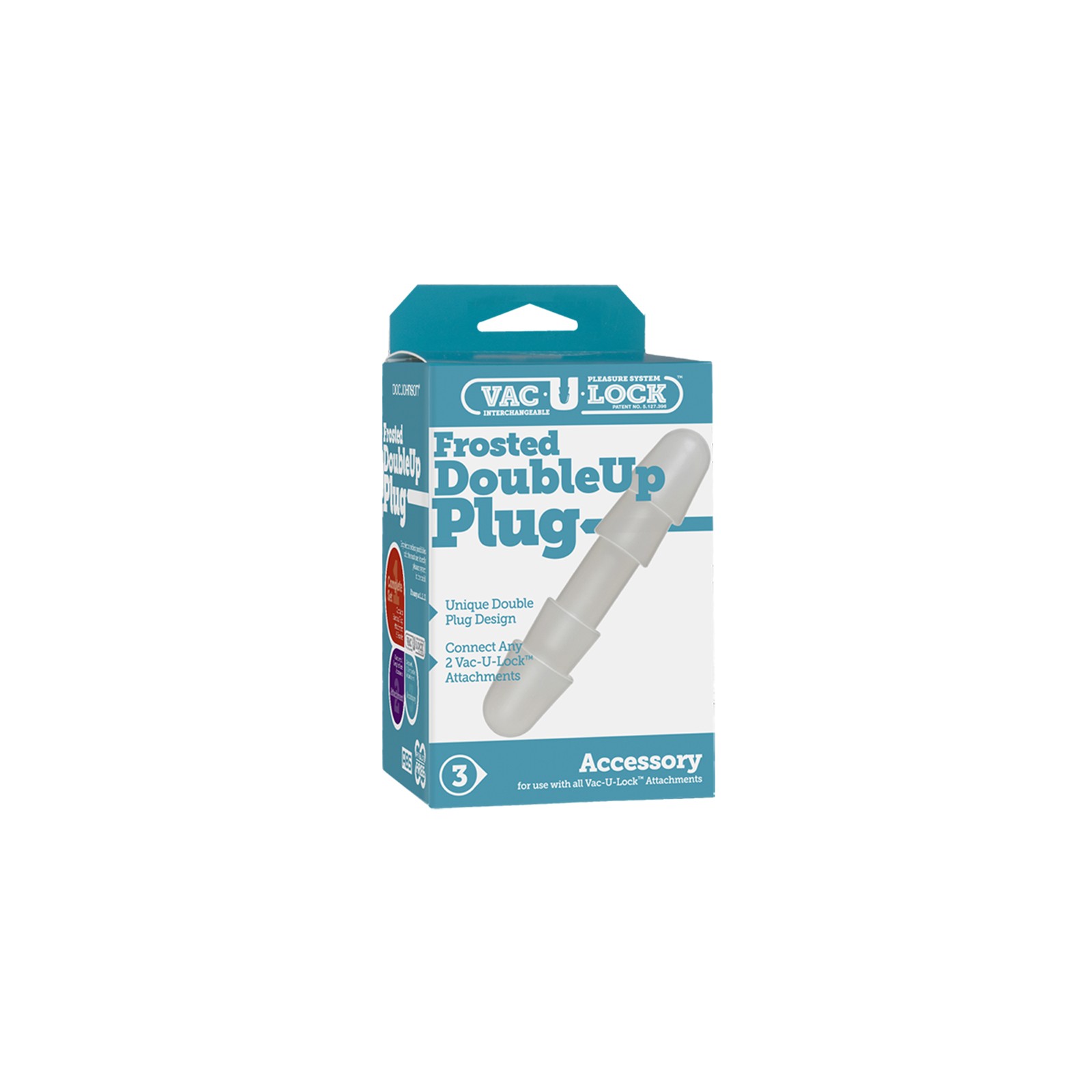 Vac-U-Lock Frosted DoubleUp Plug - Dual Pleasure Accessory