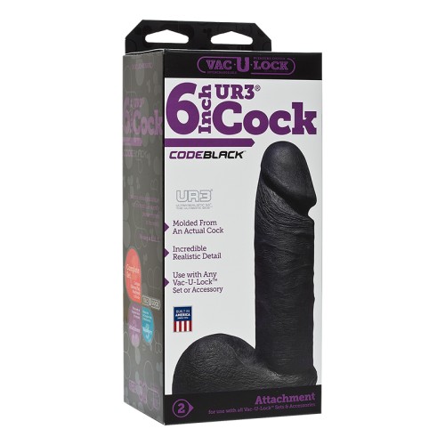 Vac-U-Lock ULTRASKYN 6 pulgadas Pene Realista CODEBLACK - Compra Ahora