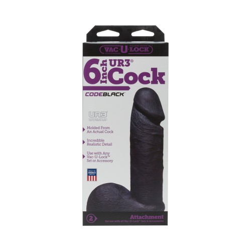 Vac-U-Lock ULTRASKYN 6 pulgadas Pene Realista CODEBLACK - Compra Ahora