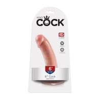 Pipedream King Cock Dildo Realista de 6 pulgadas con Ventosa Beige