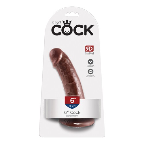 Dildo Realista Pipedream King Cock de 6 in. Marrón