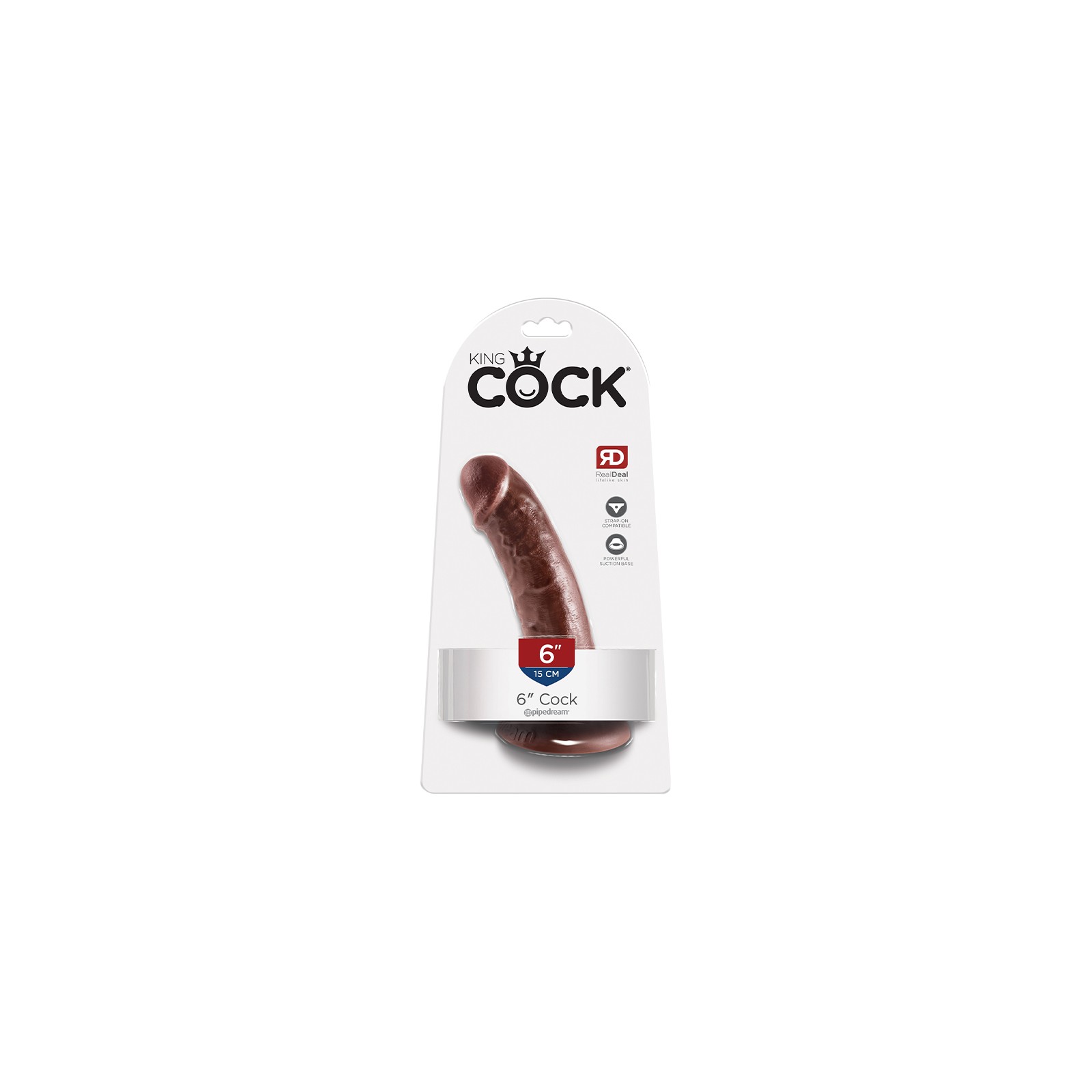 Dildo Realista Pipedream King Cock de 6 in. Marrón