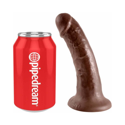 Dildo Realista Pipedream King Cock de 6 in. Marrón