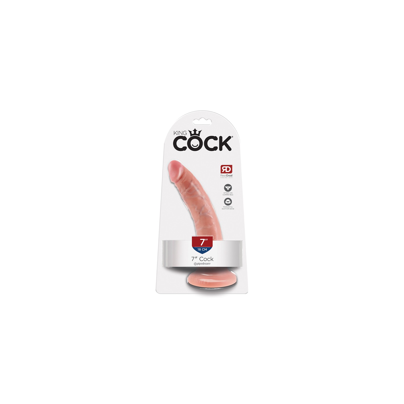 King Cock Realistic Dildo - 7 inches with Suction Cup