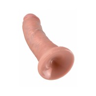 Dildo Realista Pipedream King Cock de 8 in. con Ventosa Beige para placer realista