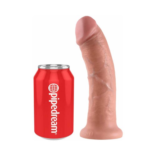 Dildo Realista Pipedream King Cock de 8 in. con Ventosa Beige para placer realista