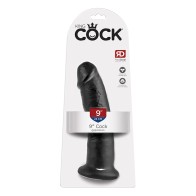 Pipedream King Cock Dildo Realista de 9 in. con Succión Negro