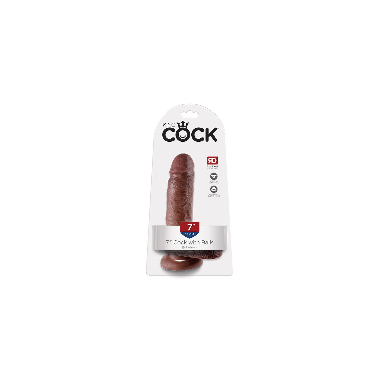 Dildo Realista King Cock de 7 Pulgadas con Base de Succión