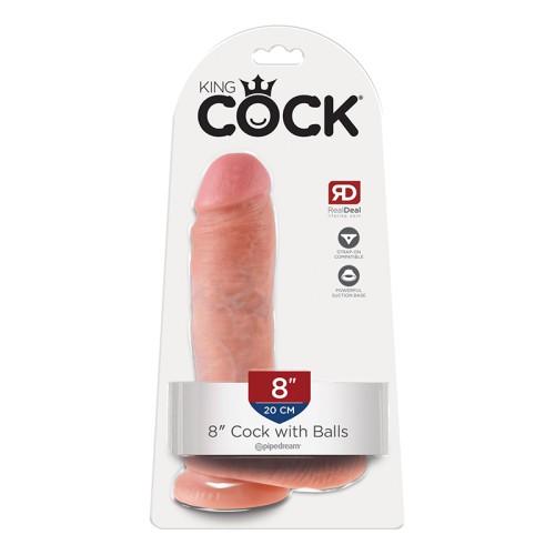 Pipedream King Cock 8 in. Realistic Dildo with Balls