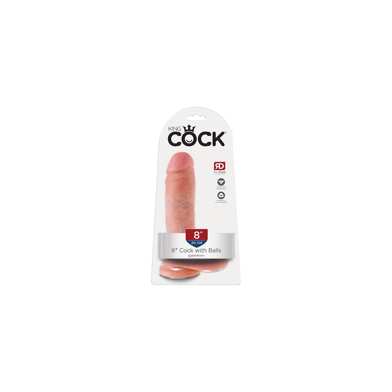 Pipedream King Cock 8 in. Realistic Dildo with Balls