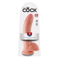 Dildo Realista King Cock de 9 in. Beig