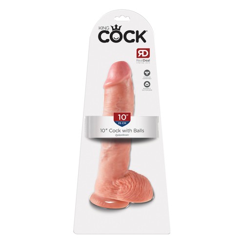 Dildo Realista de 10 in. King Cock con Ventosa