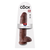 Pipedream King Cock Dildo Realista de 11 in. con Ventosa - Marrón