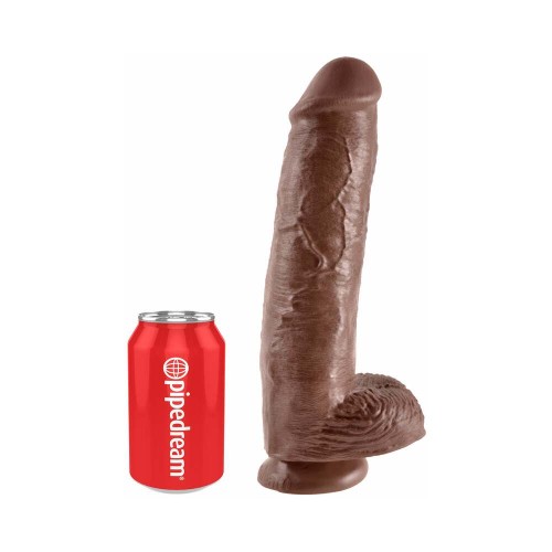 Pipedream King Cock Dildo Realista de 11 in. con Ventosa - Marrón