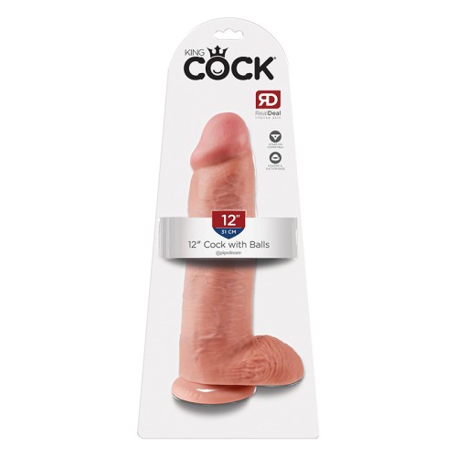 Dildo Realista de 12 Pulgadas King Cock de Pipedream