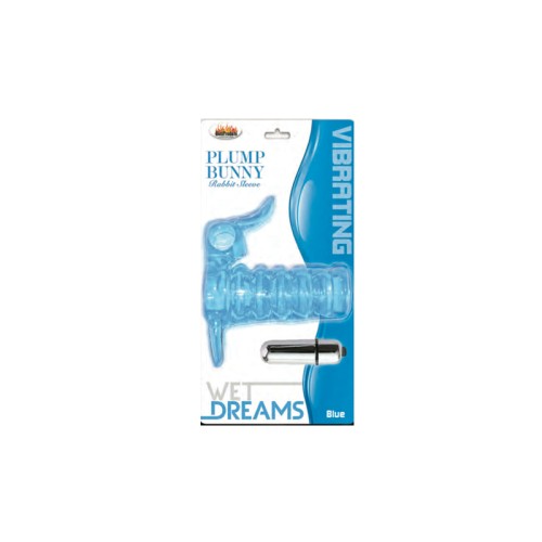 Wet Dreams Plump Bunny - Blue Vibrating Sleeve