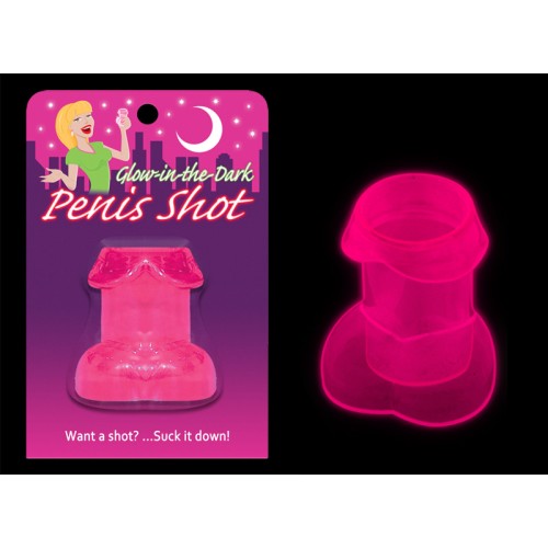 Glow-in-the-Dark Penis Shot Glass Pink