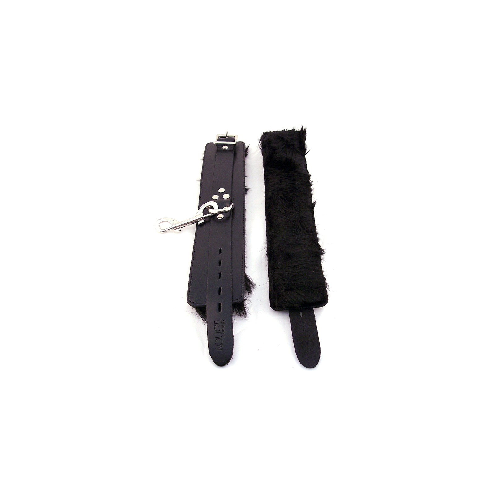 Rouge Wrist Cuffs Fur Black - Luxurious Bondage