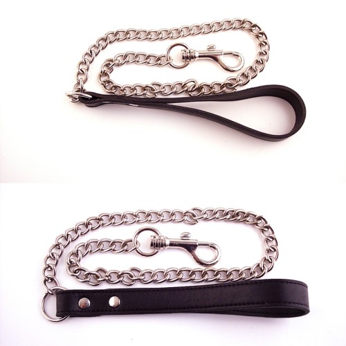 Rouge Leather Lead Black Chain