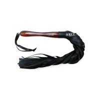 Rouge Wooden Handle Flogger - Sensuous Impact Play