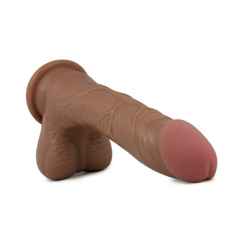 X5 Grinder Realistic 8.5 in. Dildo with Balls Tan