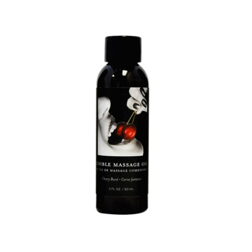 Earthly Body Cherry Edible Massage Oil 2oz