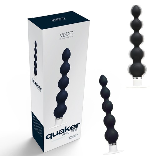 VeDO Quaker Vibrador Anal Negro - Mejor Juguete Inicial