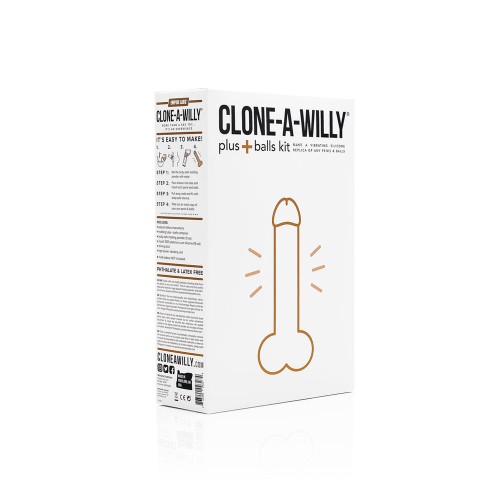 Clone-A-Willy Plus con Testículos Tono de Piel Claro