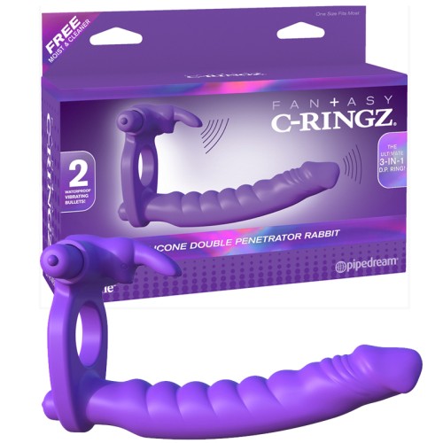 Pipedream C-Ringz Double Penetrator Rabbit