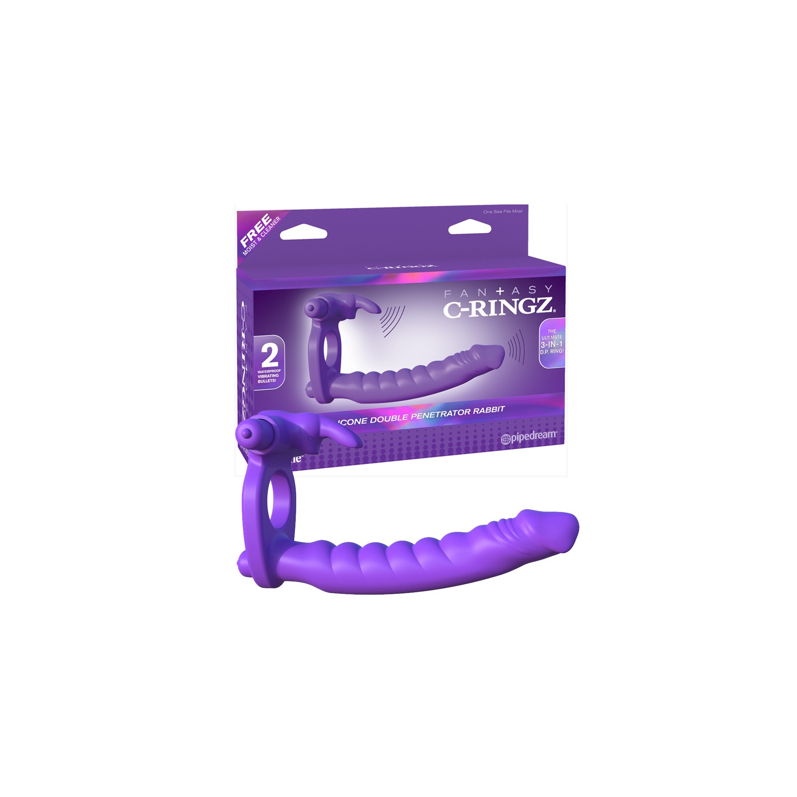 Pipedream C-Ringz Double Penetrator Rabbit