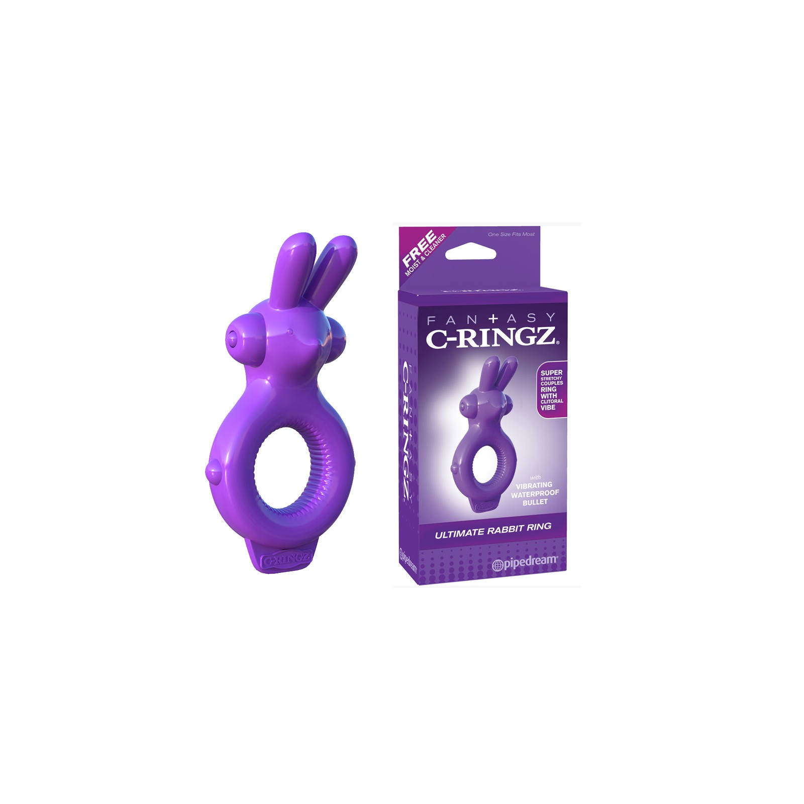 Vibrating Rabbit C-Ring with Stimulating Ears