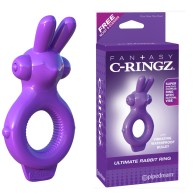 Vibrating Rabbit C-Ring with Stimulating Ears