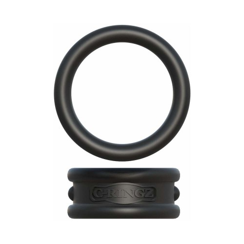 Pipedream Fantasy C-Ringz Max-Width Silicone Rings 2-Piece Set Black