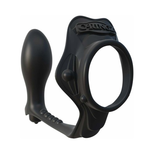 Pipedream Fantasy C-Ringz Vibrating Silicone Cockring with Anal Plug