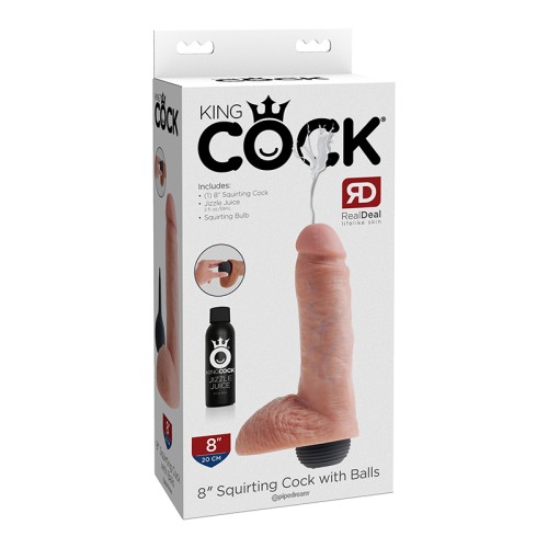 Pipedream King Cock 8 in. Squirting Dildo - Realistic Pleasure