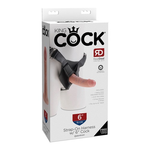 King Cock Strap-On Harness with 6-Inch Dildo for Ultimate Pleasure