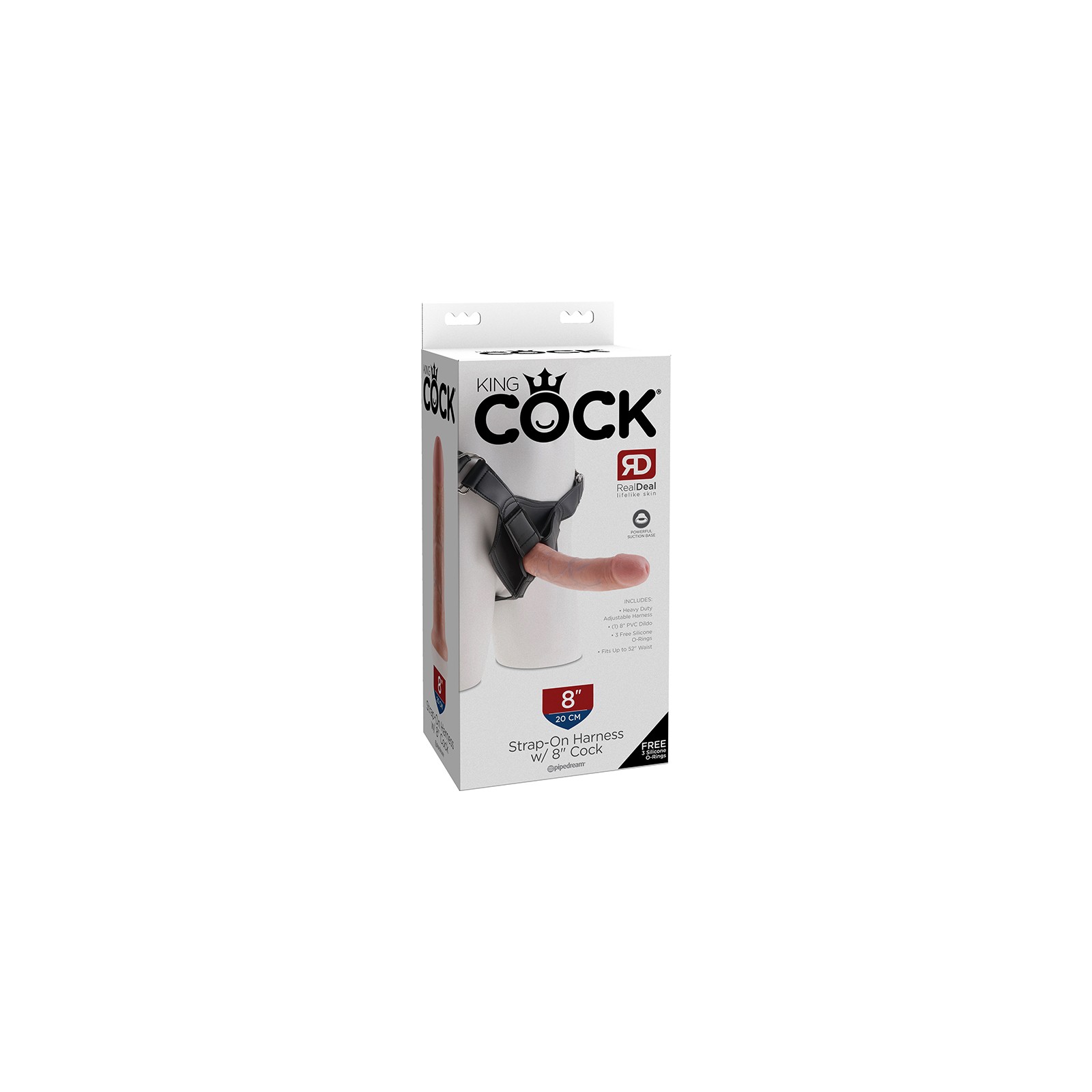 Arnés Strap-On King Cock con Pene de 8 pulgadas