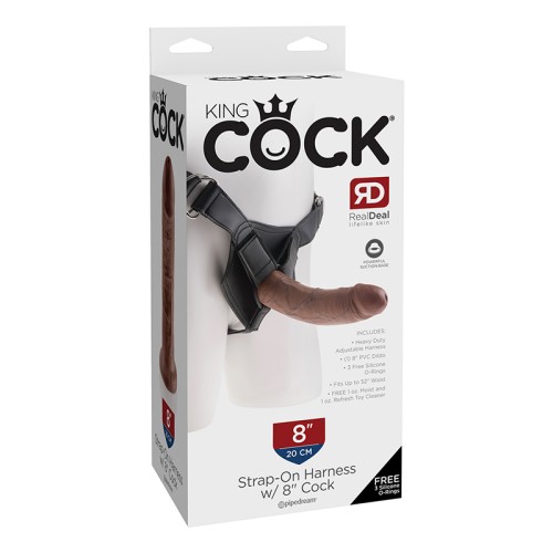 Arnés Pipedream King Cock Con Cock de 8 in Marrón