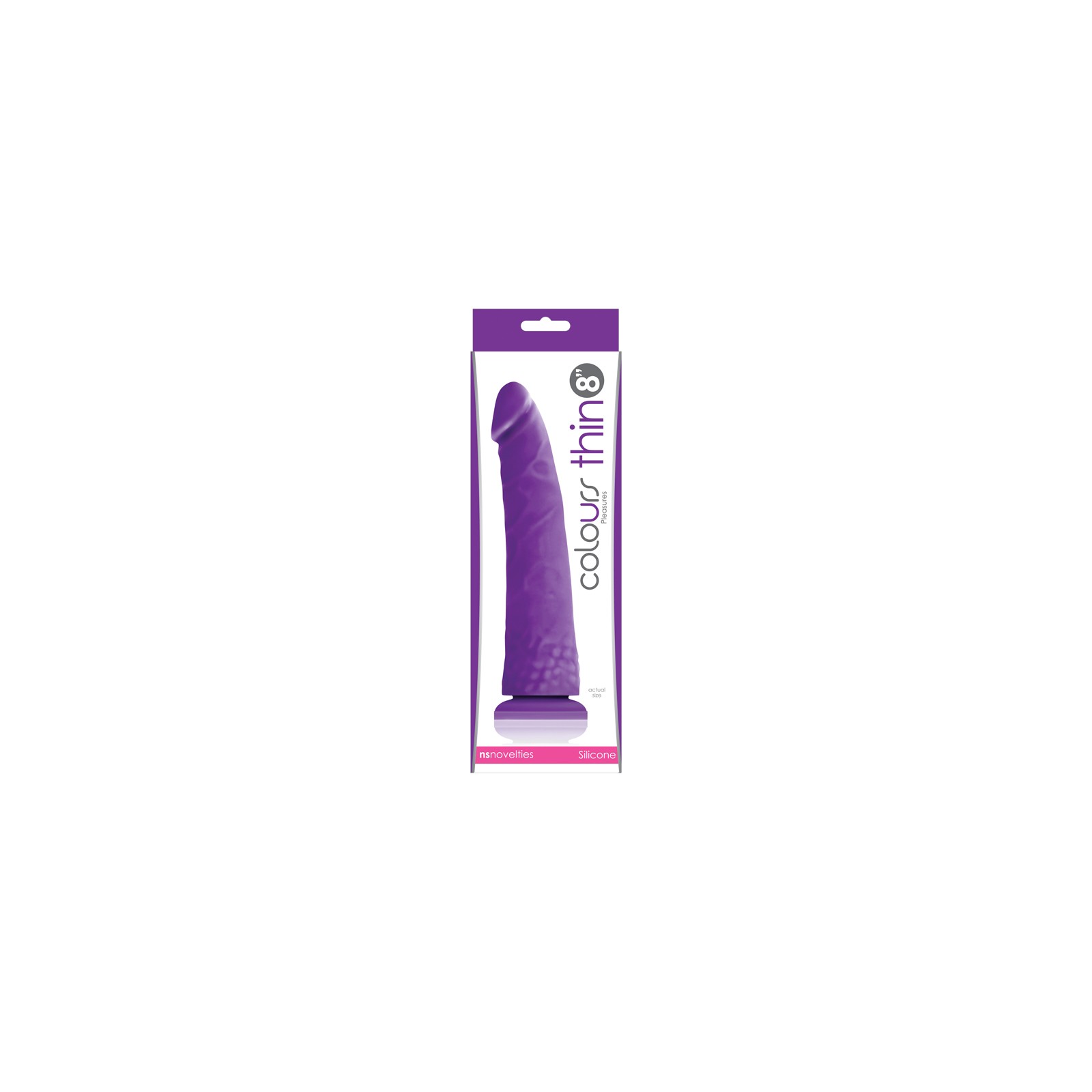 Colours Pleasures Slim 8 in. Dildo Purple - High Quality