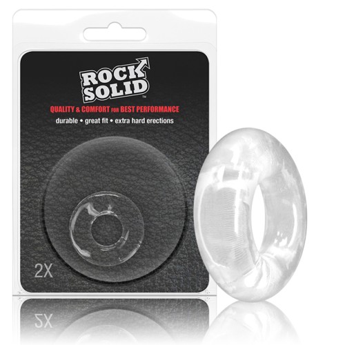 Rock Solid Donut Cock Ring 2X Clear