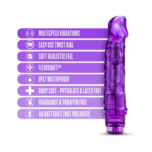 B Yours Vibe 6 Dildo Vibrador Realista Púrpura