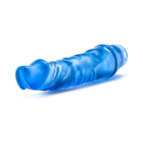 B Yours Vibe 6 Realistic 9.25 in. Vibrating Dildo Blue