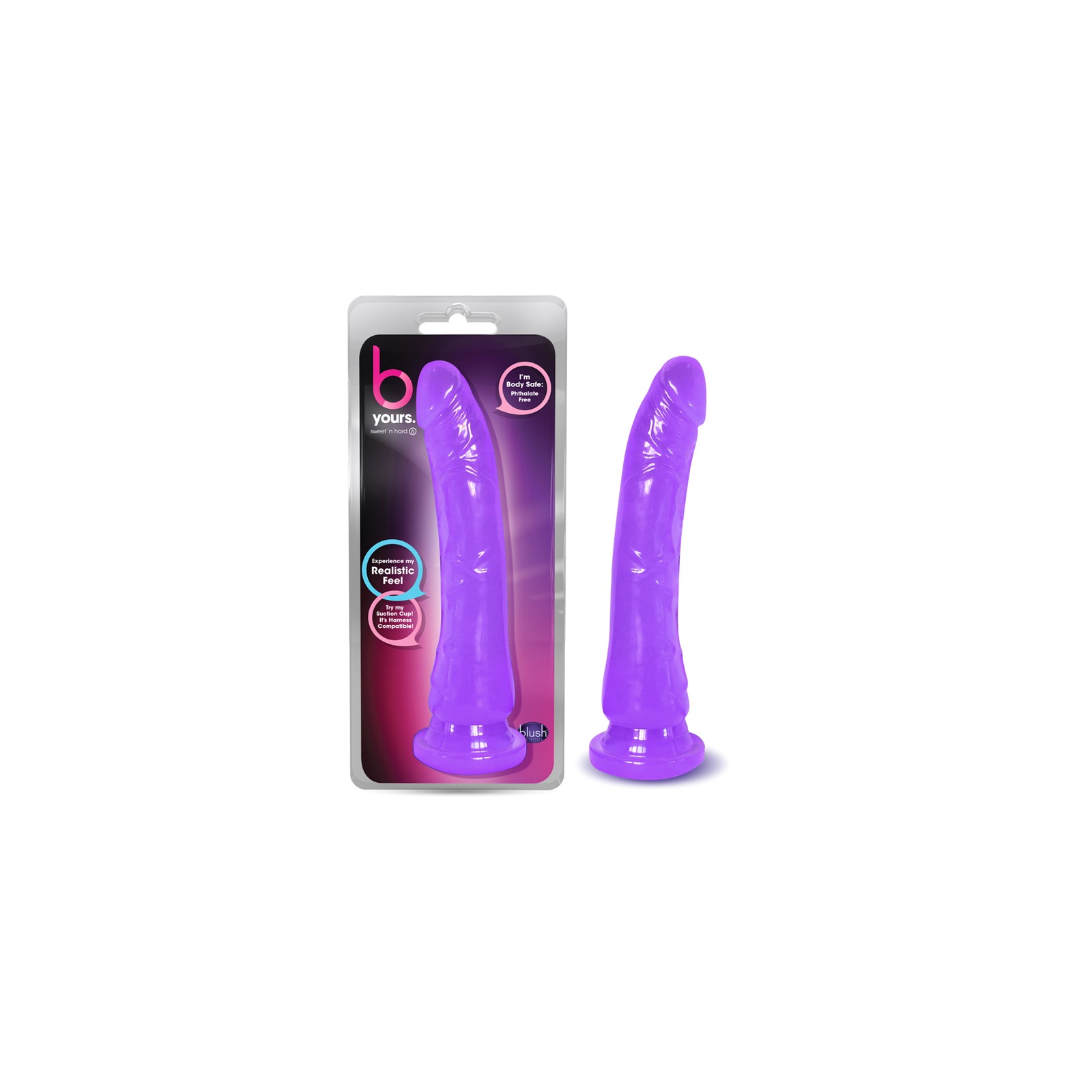 B Yours Sweet n Hard 6 Realistic Dildo Purple