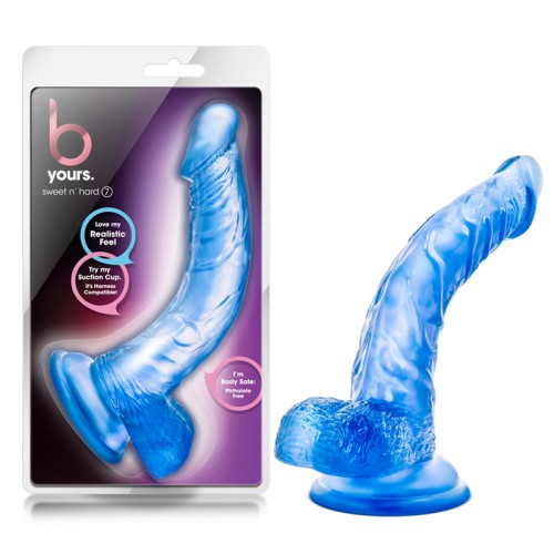 Dildo Realista con Testículos B Yours Sweet 'n Hard 7 Azul