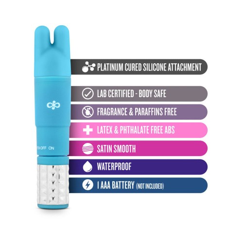 Kit de Masaje Rose Revitalize Mini Vibrador y Accesorios Azul