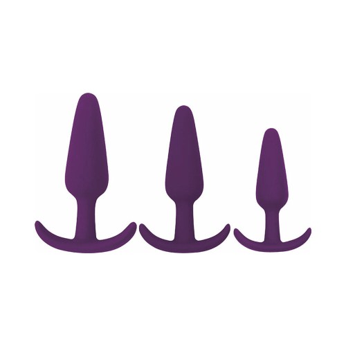 Violet Silicone Anal Plug Training Set