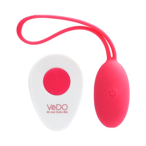 VeDO Peach Rechargeable Egg Vibrator Foxy Pink