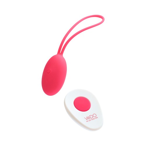 VeDO Peach Rechargeable Egg Vibrator Foxy Pink