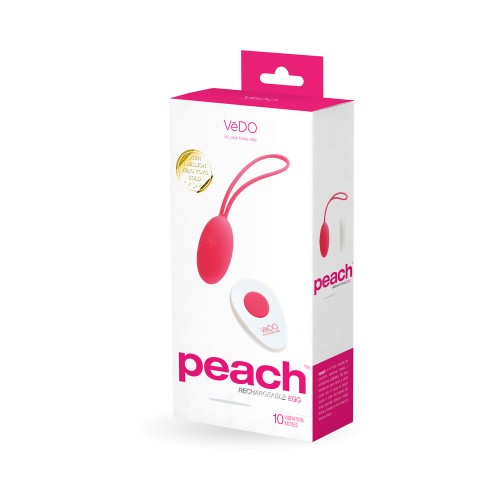 Huevo Vibrador Recargable VeDO Peach Rosa Sexy